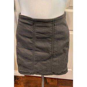 Free People Gray Denim Mini Jean Skirt, Size 6 (US), NWT!